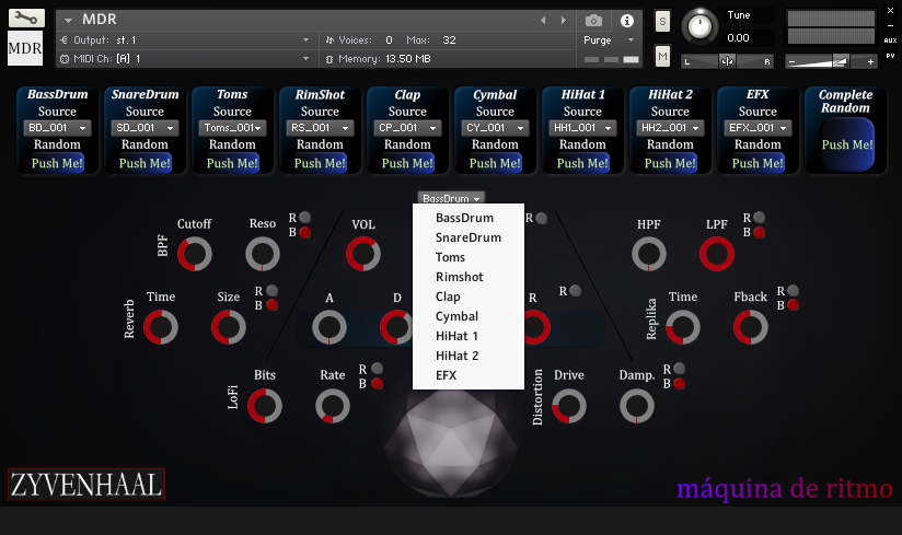 mdr-maquina-de-ritmo-drum-machine-for-native-instruments-kontakt-effect-selection-screenshot